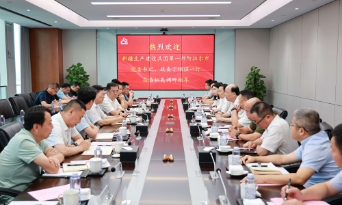 新疆出产建设兵团第一师阿拉尔市 党委书记、政委丁翊强莅临3377体育全网调研